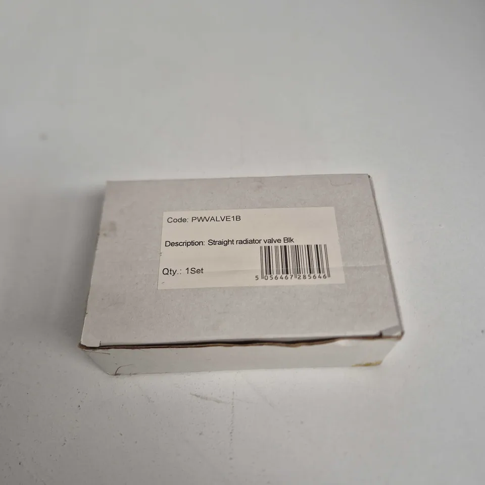 STRAIGHT RADIATOR VALVE – BLACK (PWVALVE1B)
