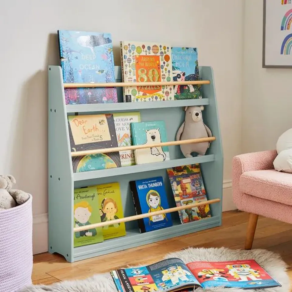 BOXED KIDS HARLEY WIDE BOOKCASE - SAGE (1 BOX)