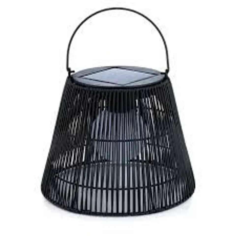 Outlet Garden Reflections 22cm Rattan Solar Light with Handle