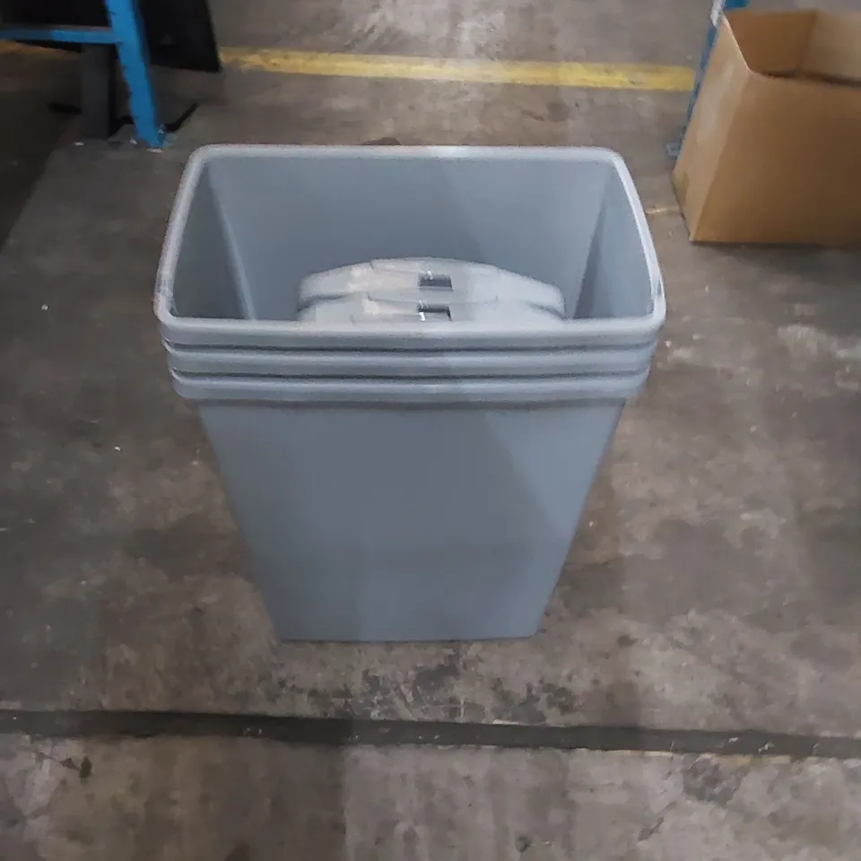 BOXED 3 PIECE SET OF RECYCLING TRASH BIN SET