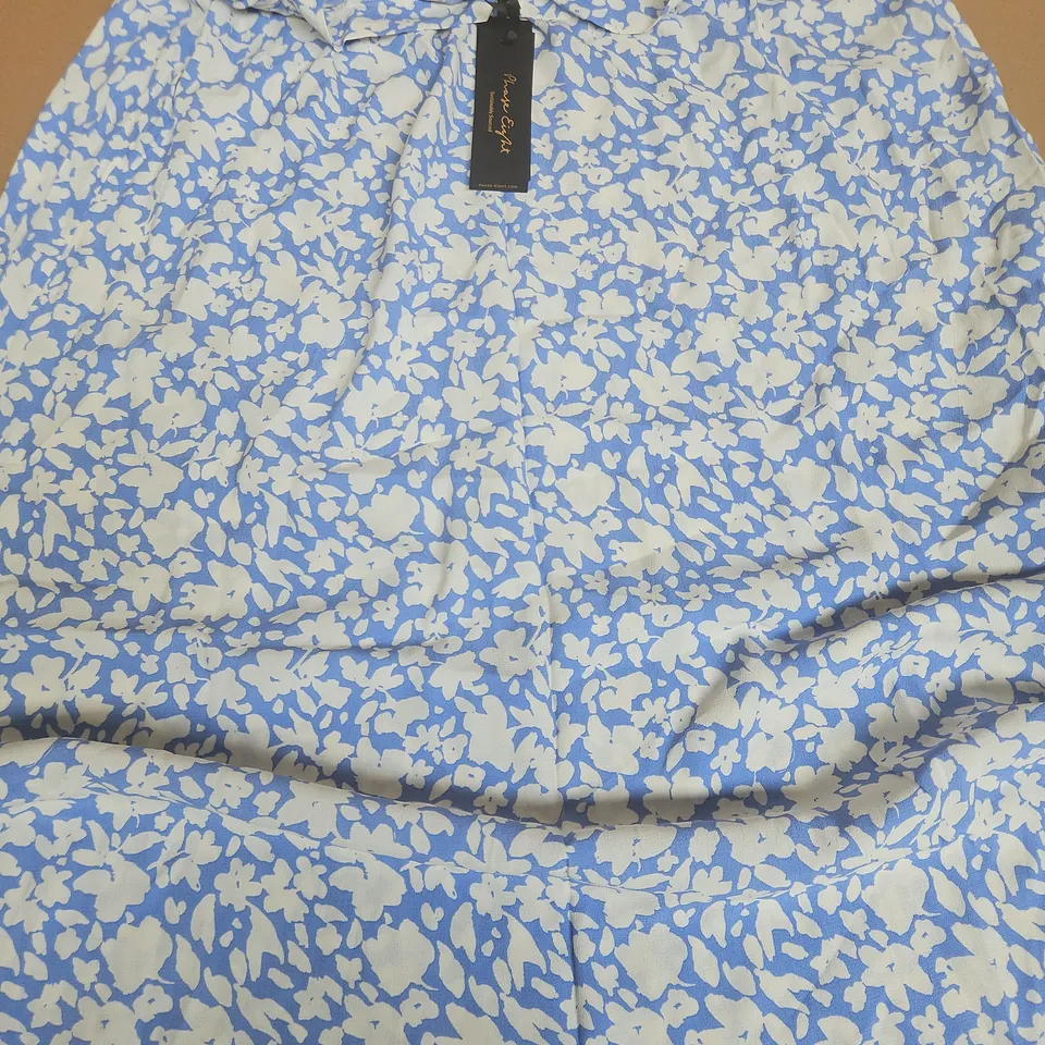 PHASE EIGHT PHILLIPA SKIRT IN POWDERED BLUE & IVORY - UK 14