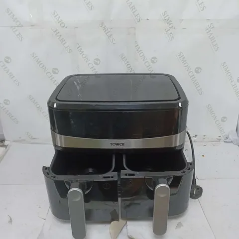 BOXED TOWER 9 LITRE DUAL BASKET AIR FRYER 