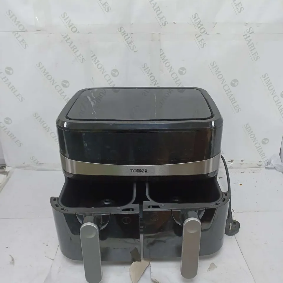 BOXED TOWER 9 LITRE DUAL BASKET AIR FRYER 