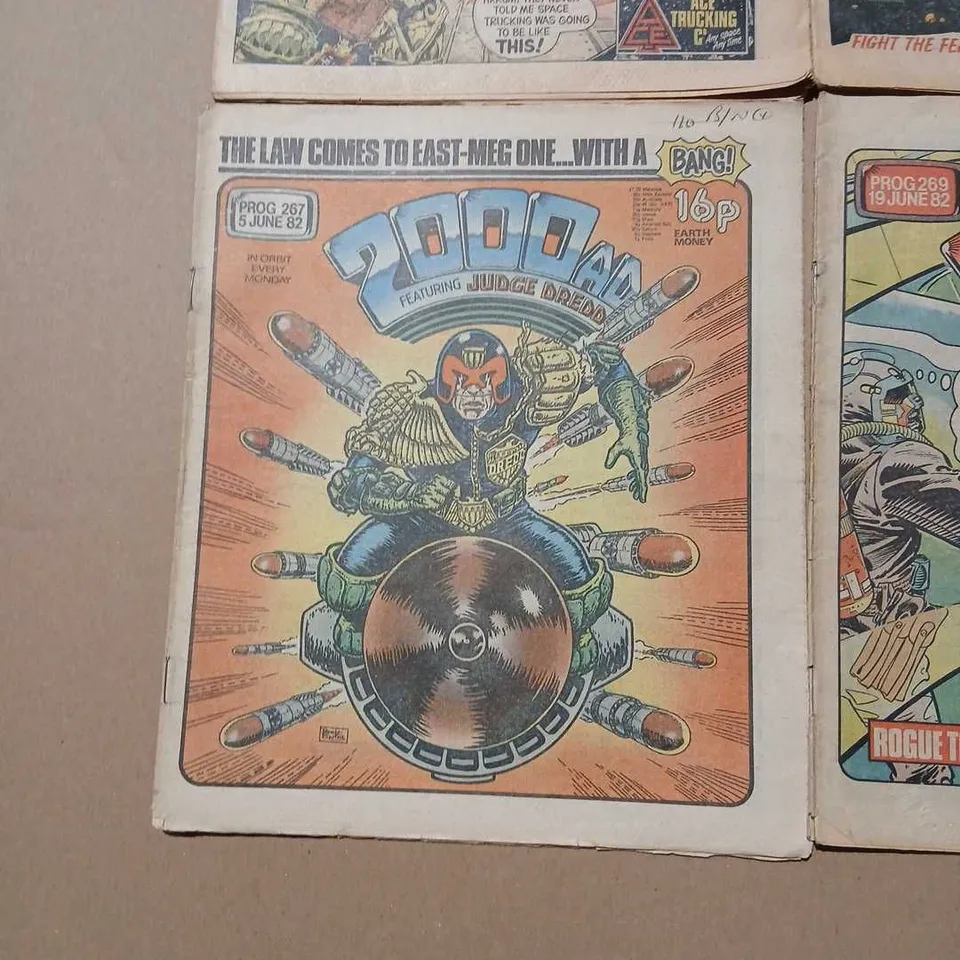2000AD – SET OF 6 VINTAGE UK WEEKLY COMICS (1982)