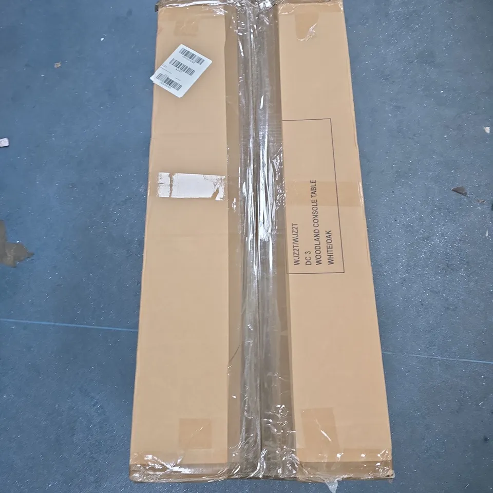 WOODLAND CONSOLE TABLE - WHITE/OAK 