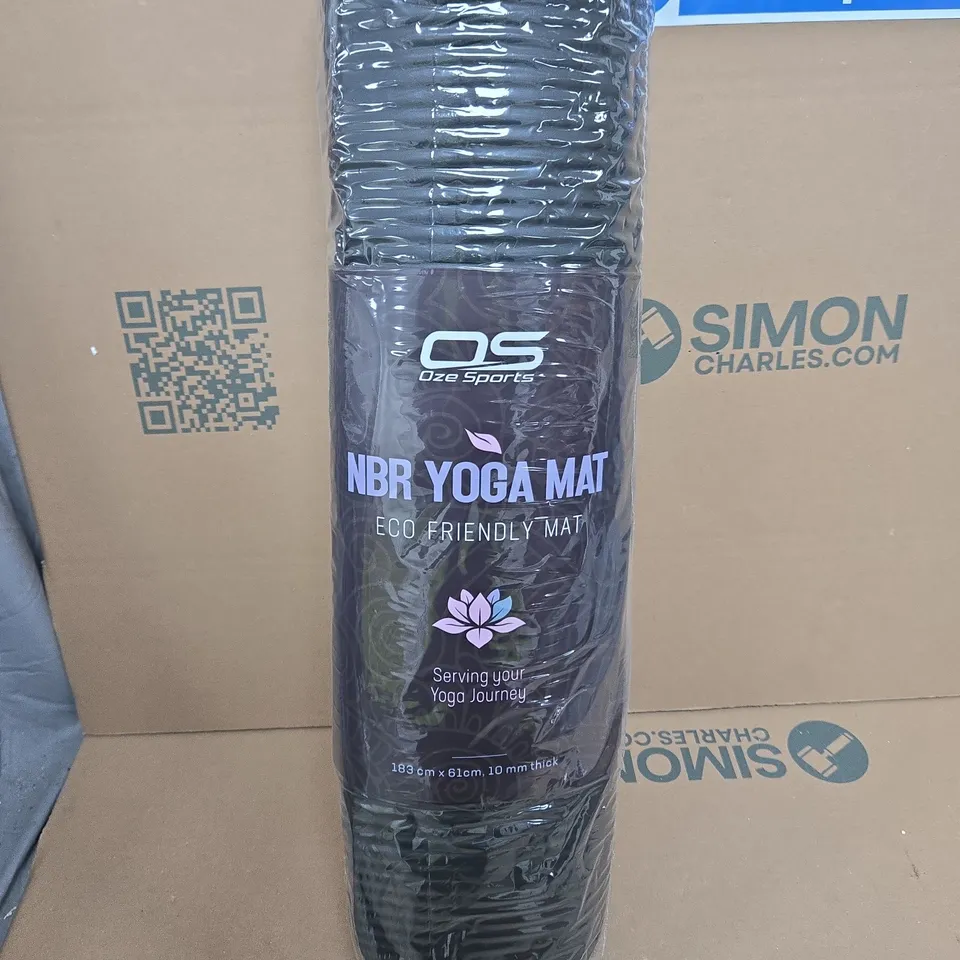 OZE SPORTS NBR YOGA MAT – ECO-FRIENDLY, 183 CM X 61 CM, 10 MM THICK