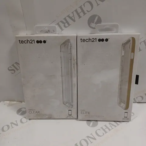 APPROXIMATELY 25 BOXED TECH21 PROTECTIVE CASES FOR IPHONE MODELS