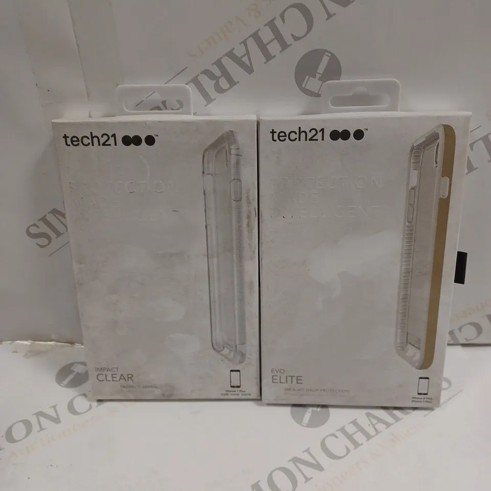 APPROXIMATELY 25 BOXED TECH21 PROTECTIVE CASES FOR IPHONE MODELS 