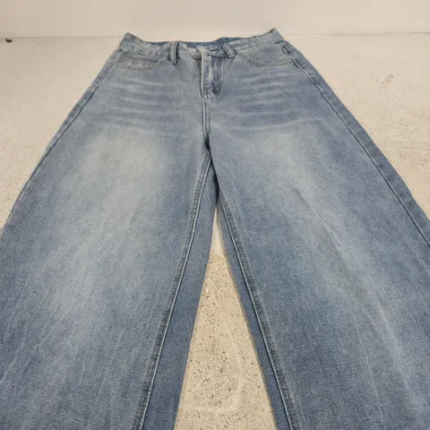 ALEXANDER WANG DENIM JEANS – BLUE, LEATHER BRAND PATCH (NEW YORK)