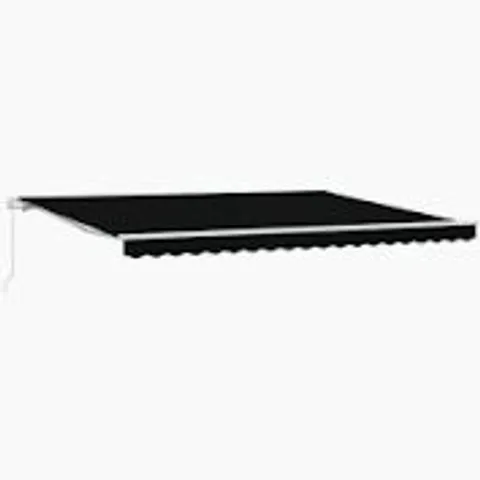 BOXED MANUALLY RETRACTABLE AWNING - BLACK