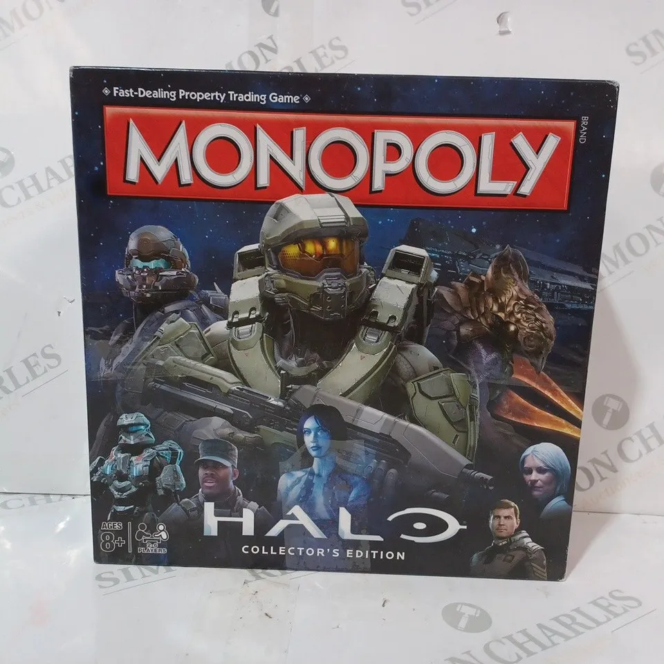 BOXED HASBRO MONOPOLY BOARD GAME - HALO COLLECTOR'S EDITION