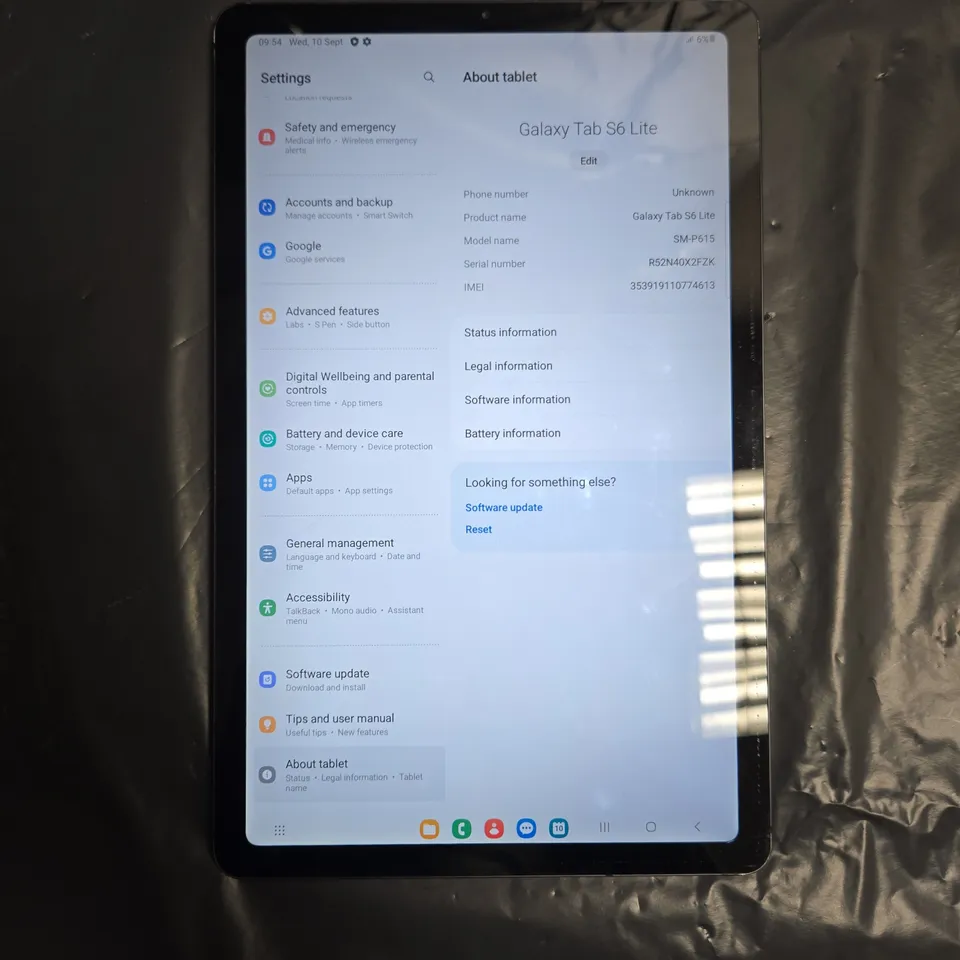 SAMSUNG GALAXY TAB S6 LITE