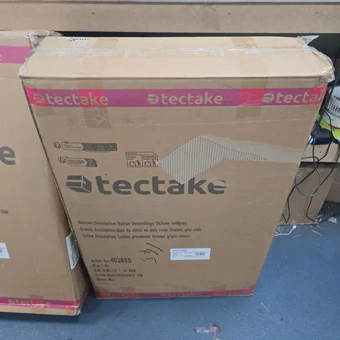 BOXED TECTAKE RATTAN SUN LOUNGER