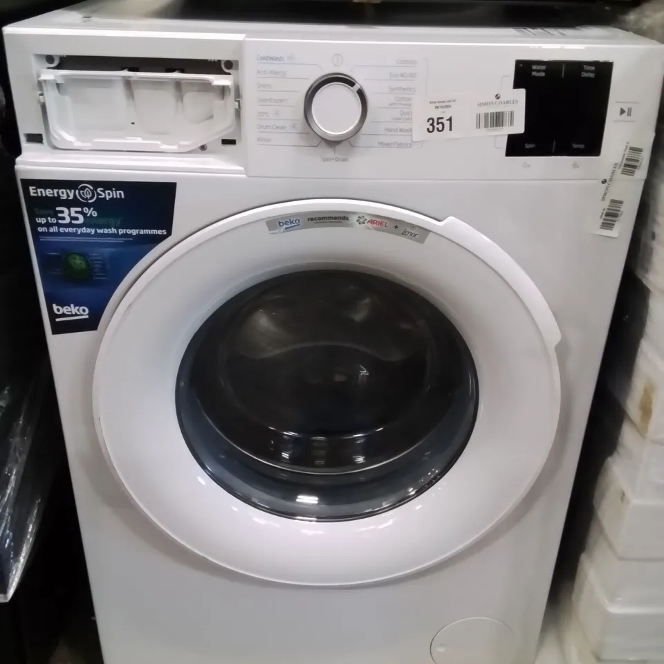 BOXED BEKO B3W31041W 10KG WASH, 1400 SPIN WASHING MACHINE - WHITE - A RATED