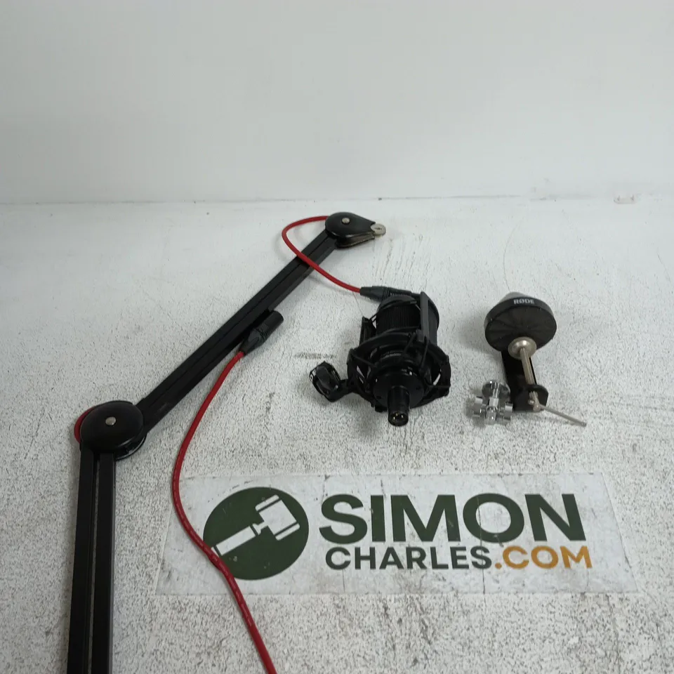MUSIC STUDIO BOOM ARM KIT WITH AUDIO TECHNICA CARDIOID CAPACITOR MICROPHONE