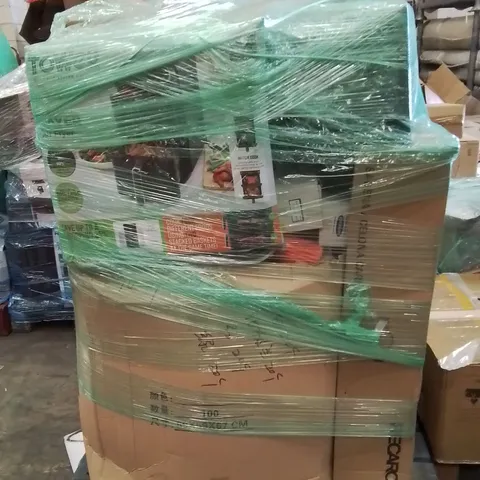 PALLET OF ASSORTED HOUSEHOLD GOODS AND PRODUCTS TO INCLUDE;AIR FRYER,SWIMMING POOL,BABY CARRIER,TRAINING CONES,VACUUM CLEANER 