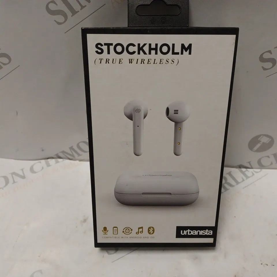 BOXED URBANISTA STOCKHOLM TRUE WIRELESS EARBUDS IN WHITE