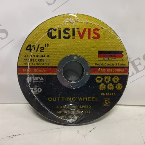 CISIVIS EN12413 10 PIECE CUTTING WHEEL PACK