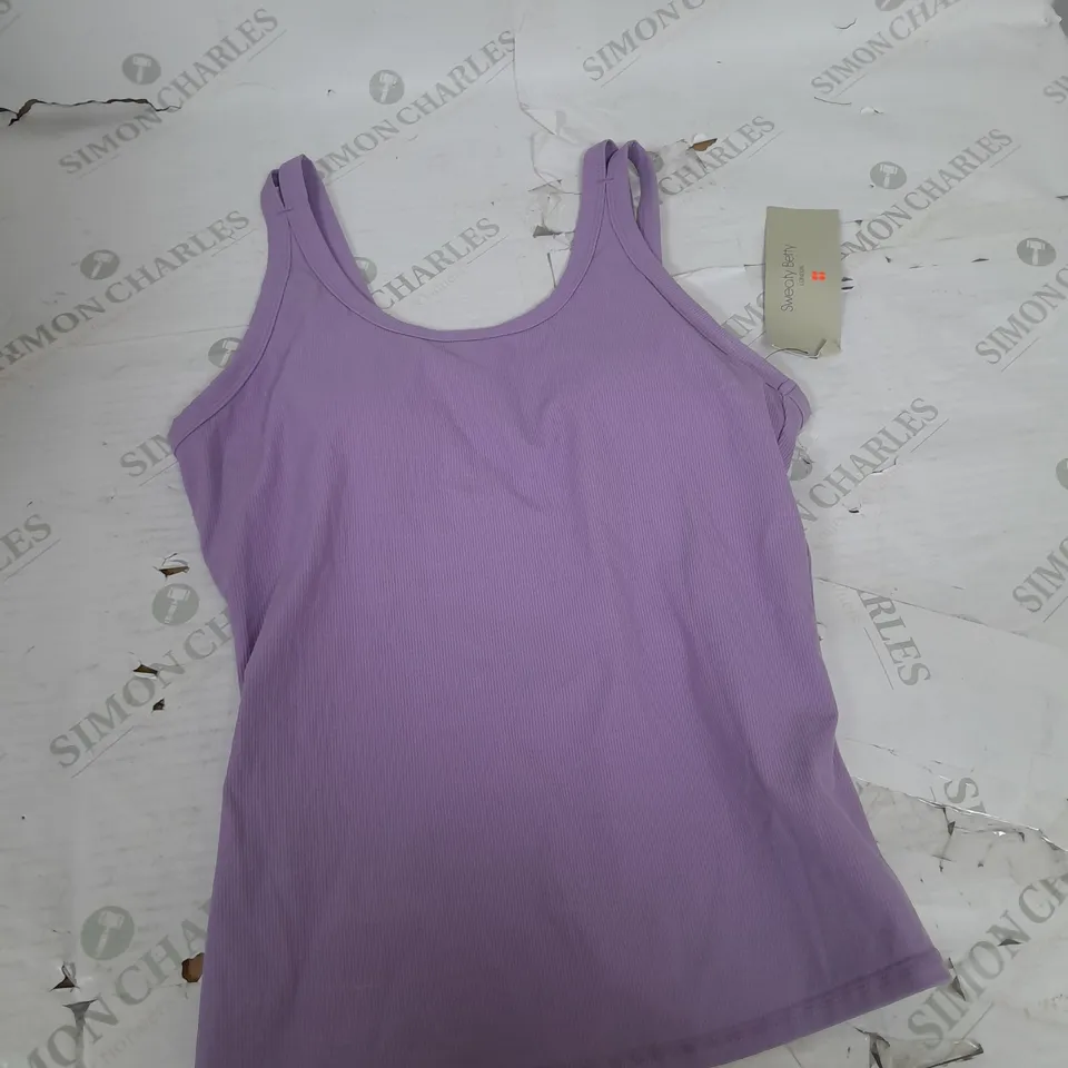 SWEATY BETTY SOFT RIB TWIN TANK SIZE S