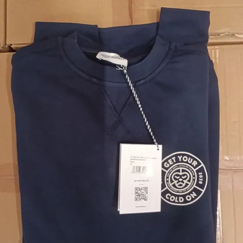 BRAND NEW BRASS MONKEY SWEATS - NAVY SIZE MEDIUM APPROXIMATELY 8