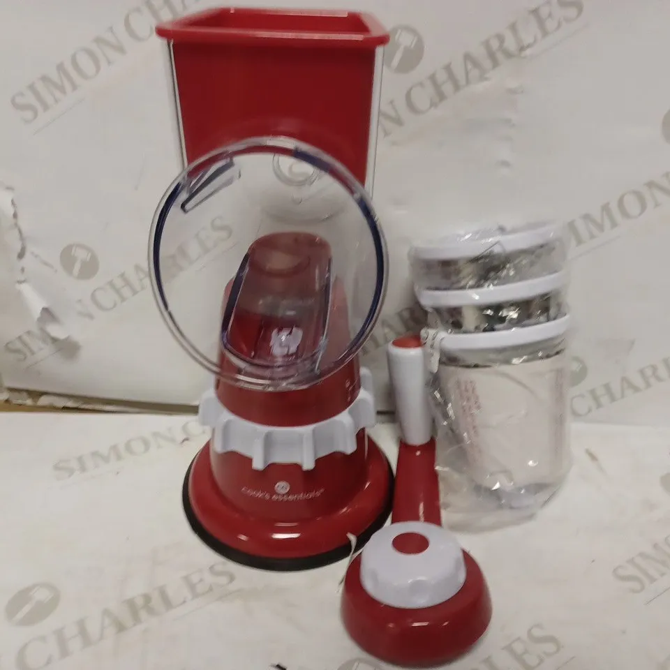COOK'S ESSENTIALS GRATER & SLICER - RED 
