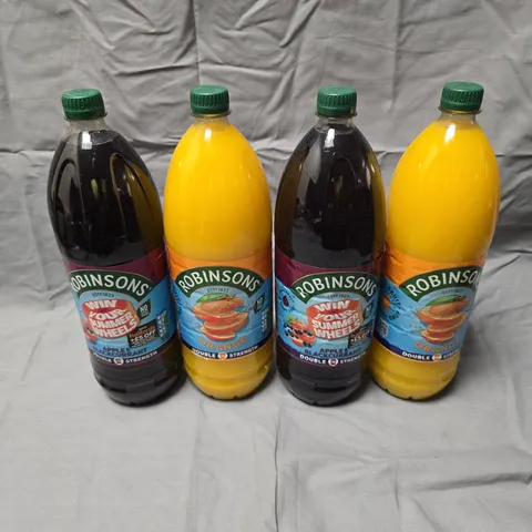 4 X ROBINSONS FRUIT CORDIAL DRINKS 