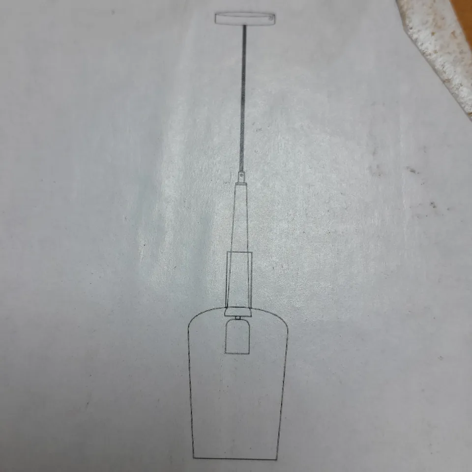 BOXED DAR LIGHTING MUMBAI 1-LIGHT PENDANT WHITEWASH WOOD AND GLASS 