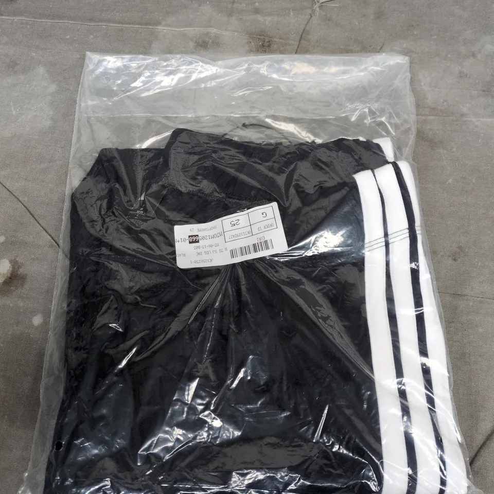ADIDAS BLACK STRIPED JOGGERS SIZE S