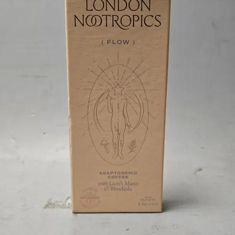 SEALED LONDON NOOOTROPICS FLOW ADAPTOGENIC COFFEE WITH LIONS MANE & RHODIOLA 
