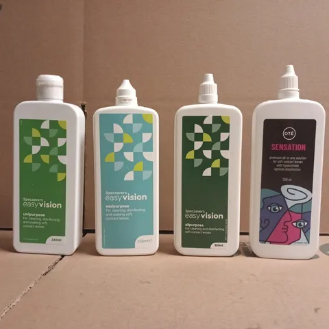 APPROXIMATELY 25 ASSORTED CONTACT LENSE CLEANING ITEMS