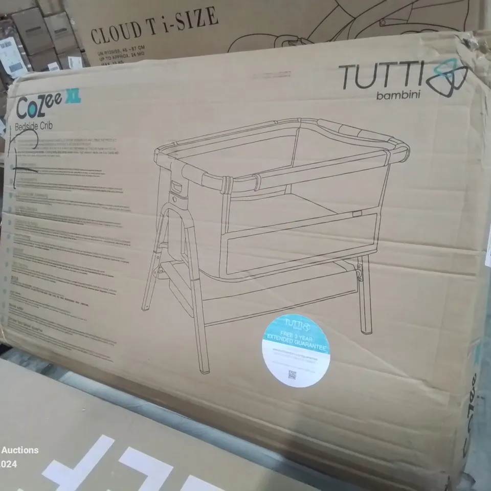 BOXED TUTTI BAMBINI BEDSIDE CRIB 