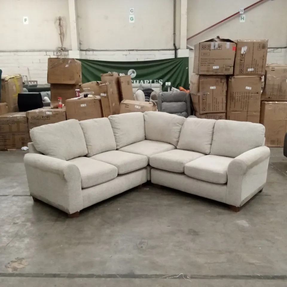 BAILEY FABRIC CORNER SOFA - STONE RRP £1449