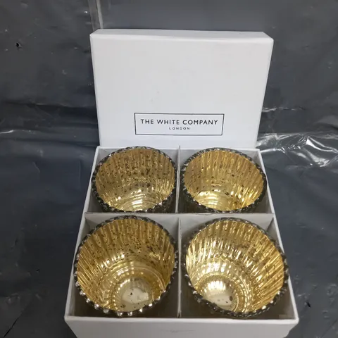 BOXED THE WHITE COMPANY 4 X TEALIGHT HOLDERS