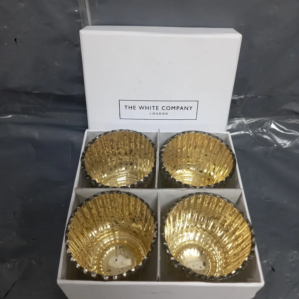 BOXED THE WHITE COMPANY 4 X TEALIGHT HOLDERS 