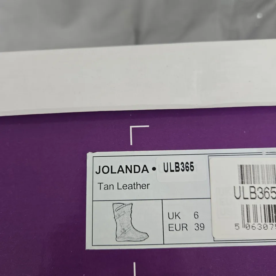 LOTUS TAN LEATHER BOOTS – WOMEN'S, UK 6 (EU 39)