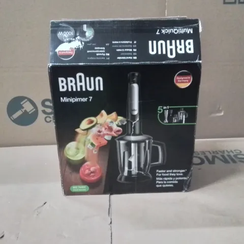 BOXED BRAUN MQ7045X MULTIQUICK 7 HAND BLENDER - BLACK