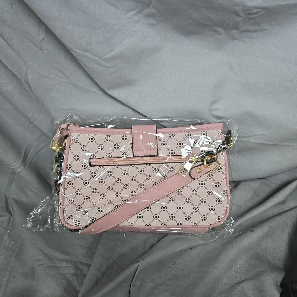 BOX OF APPROXIMATELY 8 ASSORTED ITEMS INCLUDING REGATTA WATERPROOF JACKET AND PINK CLUTCH BAG 
