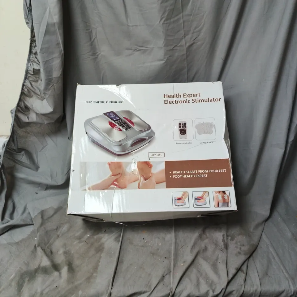 HEALTH EXPERT ELECTRONIC STIMULATOR – FOOT THERAPY DEVICE, BOXED