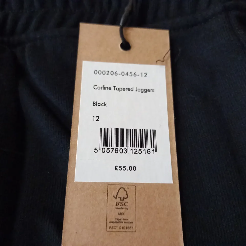 HUSH CORLINE TAPERED JOGGERS IN BLACK - 12