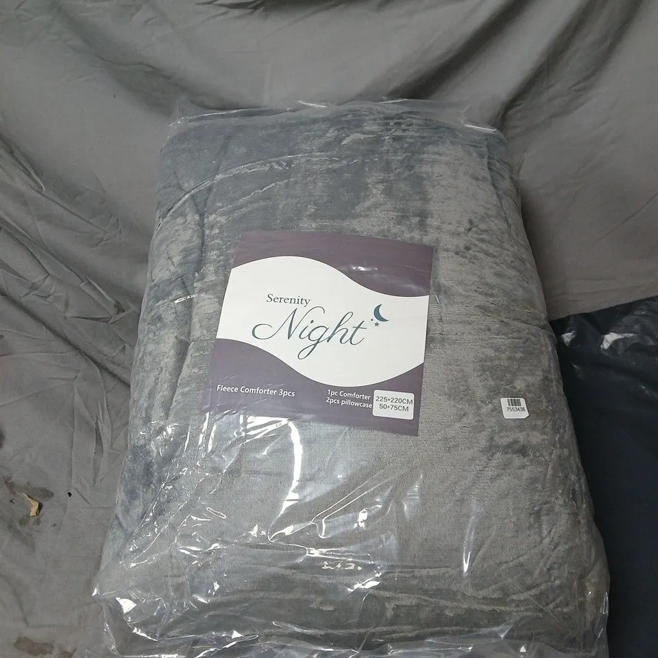 SERENITY NIGHT FLEECE COMFORTER 3PCS: 1 COMFORTER + 2 PILLOWCASES