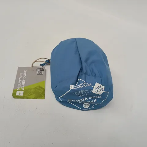 MOUNTAIN WAREHOUSE PAKKA 2 KIDS WATERPROOF JACKET IN BLUE SIZE 11-12 YEARS