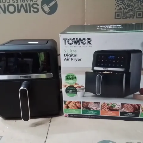 BOXED 5 LITRE VORTX AIR FRYER WITH DIGITAL COLOUR DISPLAY