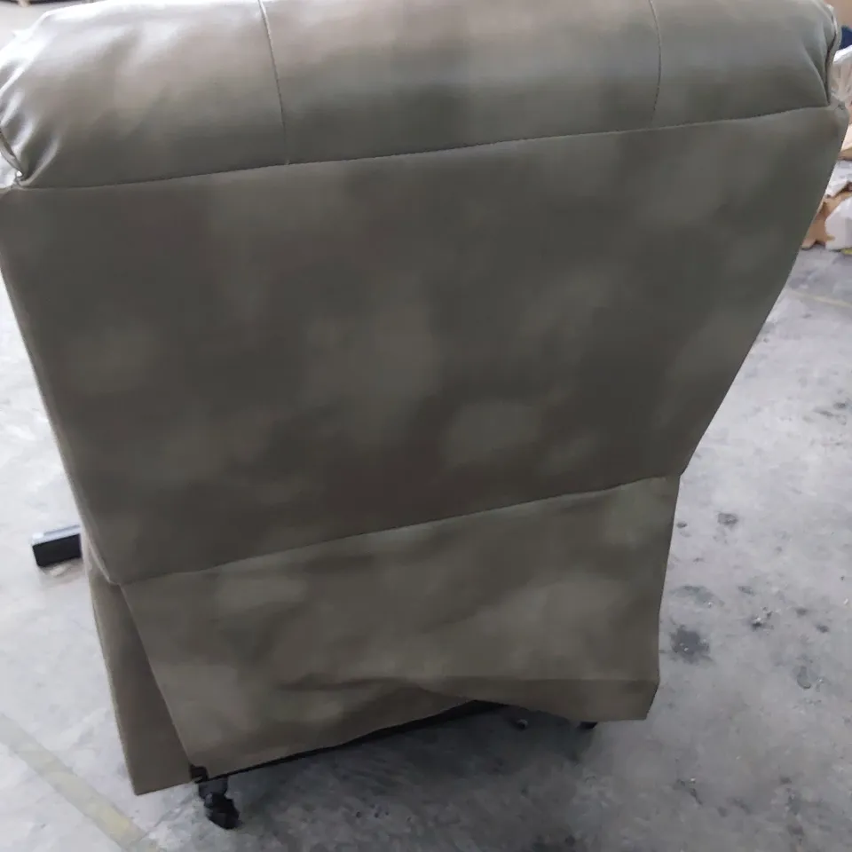 DESIGNER POWER RECLINING EASY CHAIR DAPPLE SILVER LEATHER 