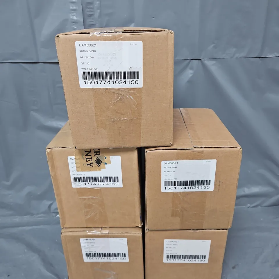 APPROXIMATELY 60 SCOLA ARTMIX IN YELLOW (60X300ML) - COLLECTION ONLY