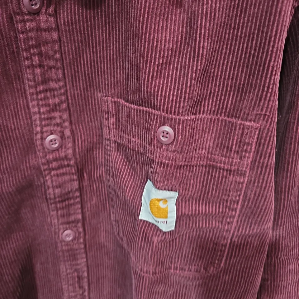 CARHARTT WORK IN PROGRESS CORDUROY SHIRT – BURGUNDY, MEN'S M