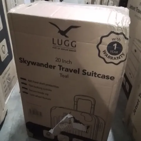 BOXED LUGG 20INCH SKYWANDER TRAVEL SUITCASE TEAL