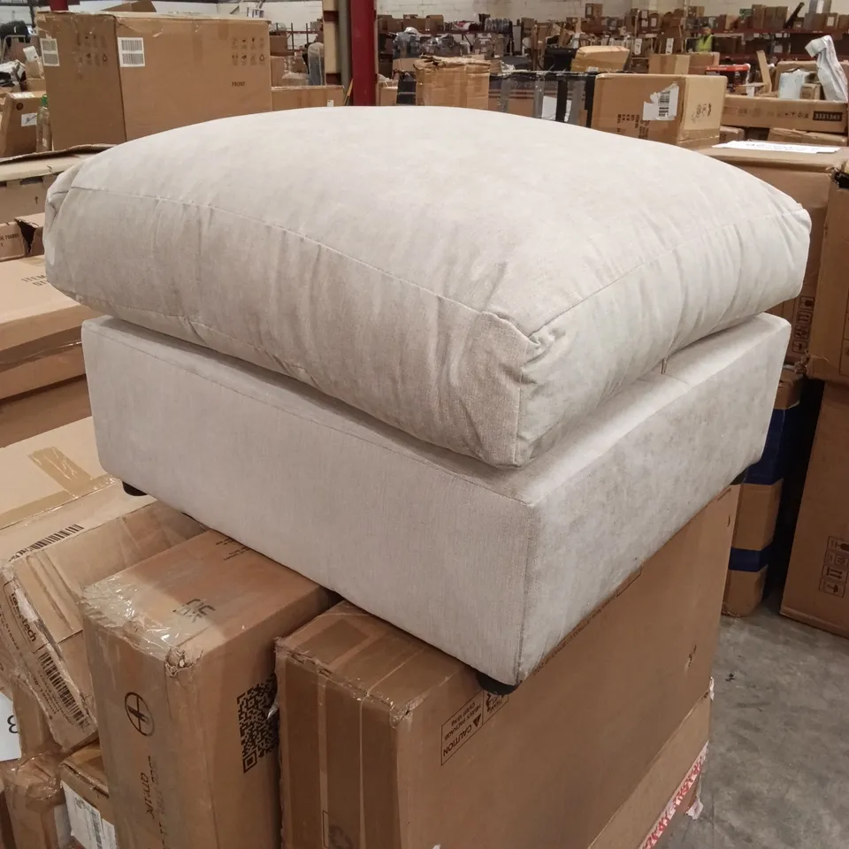 MODULAR FABRIC OTTOMAN STOOL - BEIGE (2 PARTS)