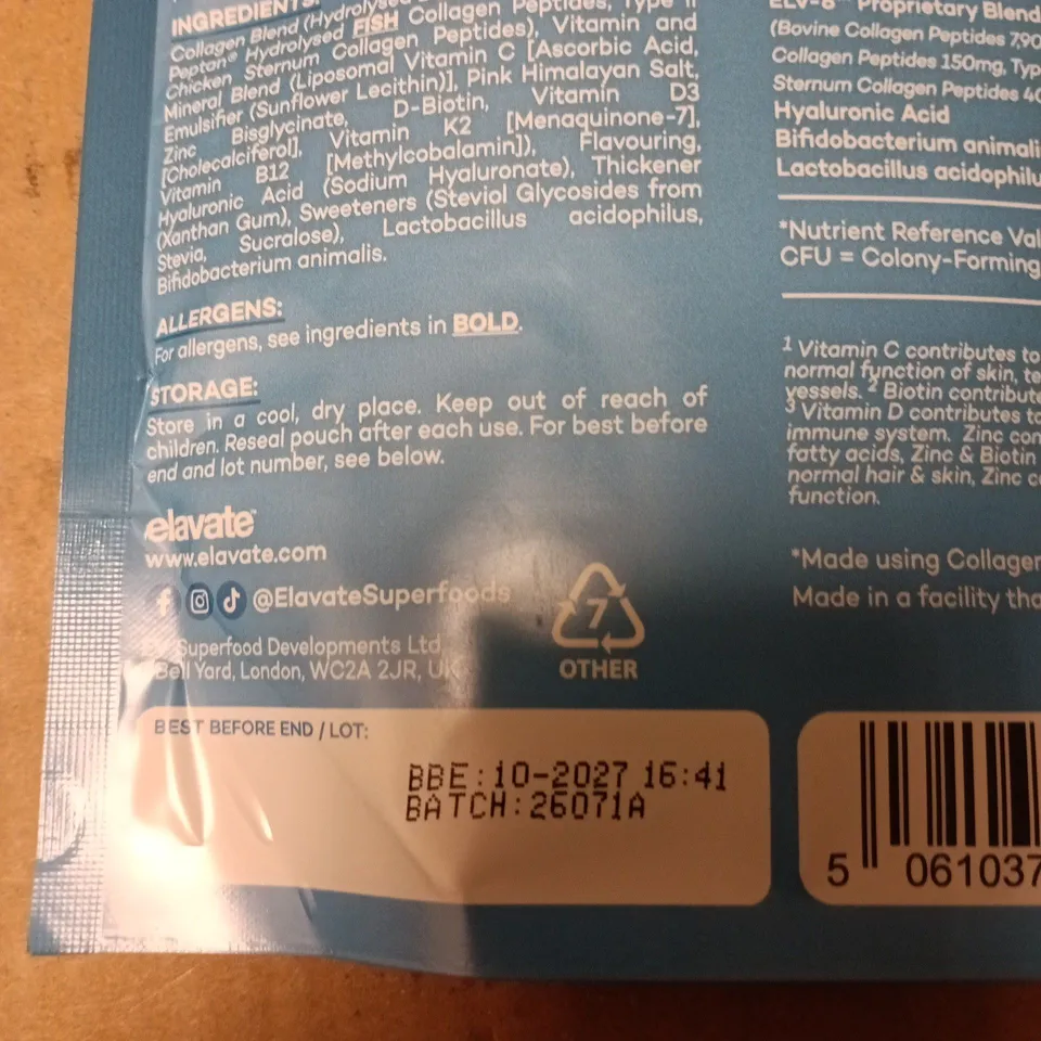 ELAVATE MULTI COLLAGEN SUPERBLEND VANILLA FLAVOUR 182G POUCH
