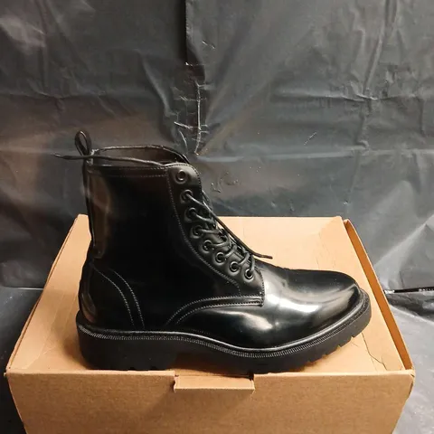 BOXED PAIR OF ASOS LACE UP BOOTS - UK SIZE 10