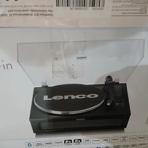 BOXED LENCO LS-430BK BLUETOOTH TURNTABLE WITH BUILT IN SPEAKERS
